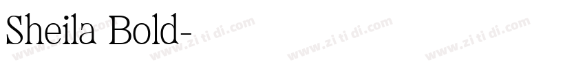 Sheila Bold字体转换